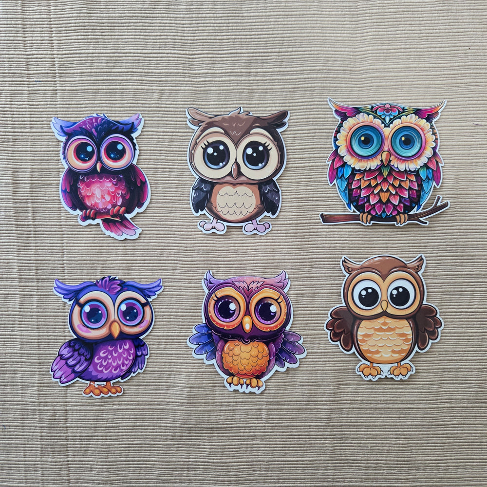 Colorful Owl Stickers (ONLINE ORDER ONLY)