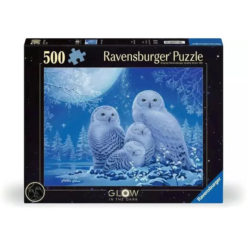 Owls in Moonlight 500 Piece Glow in the Dark Jigsaw Puzzle Ravensburger (ONLINE ORDER ONLY)