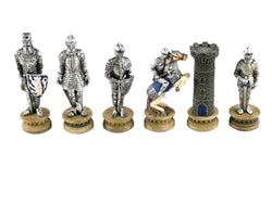 Chess Pieces - Knights in Armor Hand Painted Resin Chess Pieces (ONLINE ORDER ONLY)
