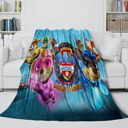 PAW Patrol The Mighty Movie Blanket Flannel Fleece Throw Room Decoration (Online Order Only)