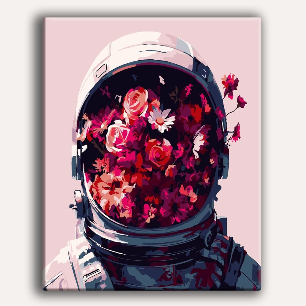 Floral Astronaut - Paint By Numbers Kit (ONLINE ORDER ONLY)