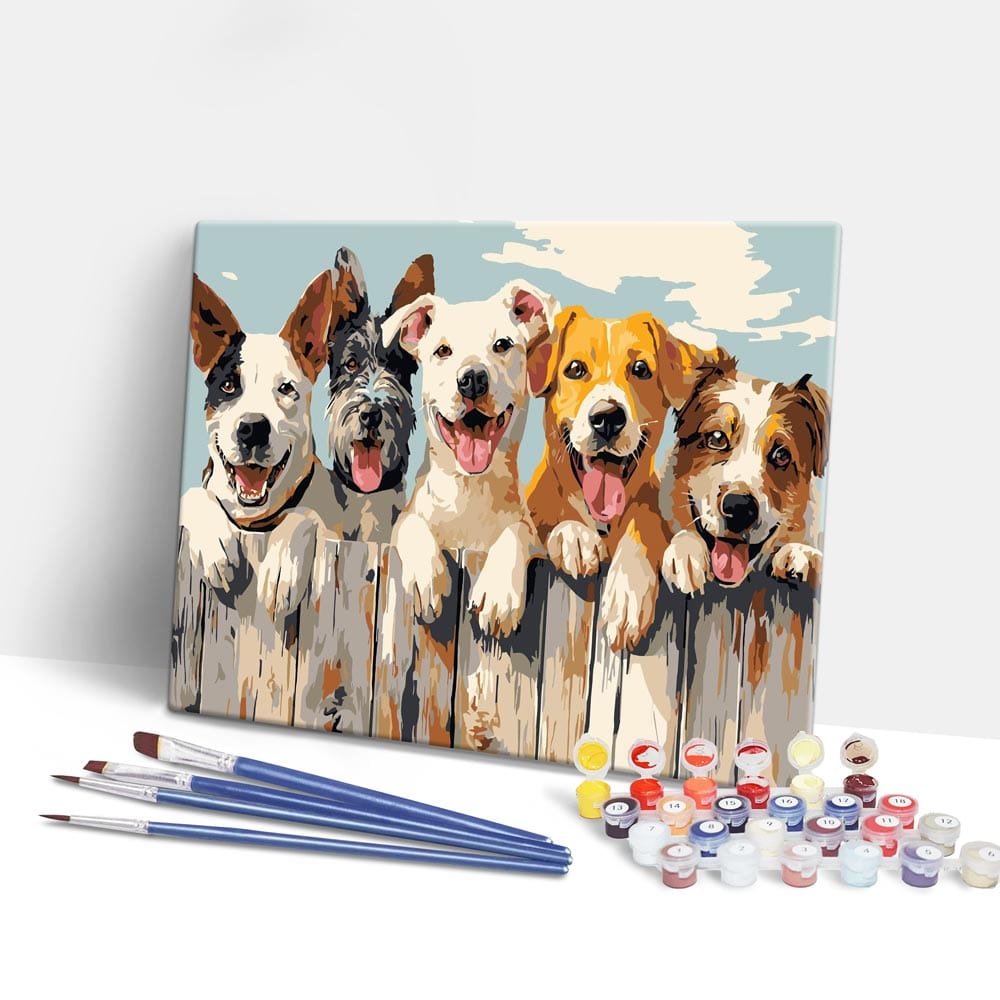 Happy Dogs - Paint By Numbers Kit (ONLINE ORDER ONLY)