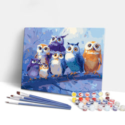 Parliament of Owls - Paint By Numbers Kit (ONLINE ORDER ONLY)