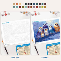 Parliament of Owls - Paint By Numbers Kit (ONLINE ORDER ONLY)