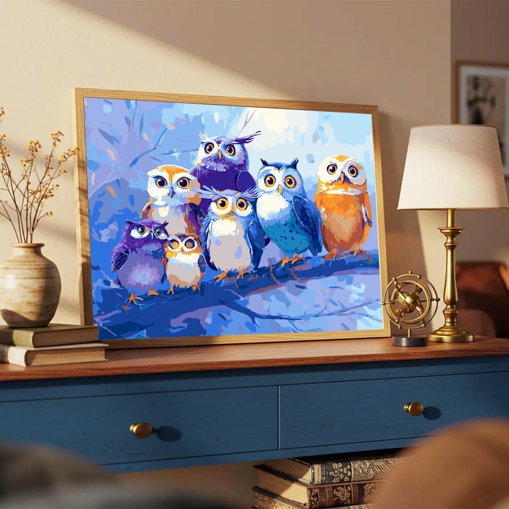 Parliament of Owls - Paint By Numbers Kit (ONLINE ORDER ONLY)