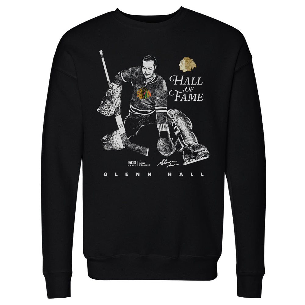 Glenn Hall Chicago Blackhawks H.O.F. Bitmap WHT