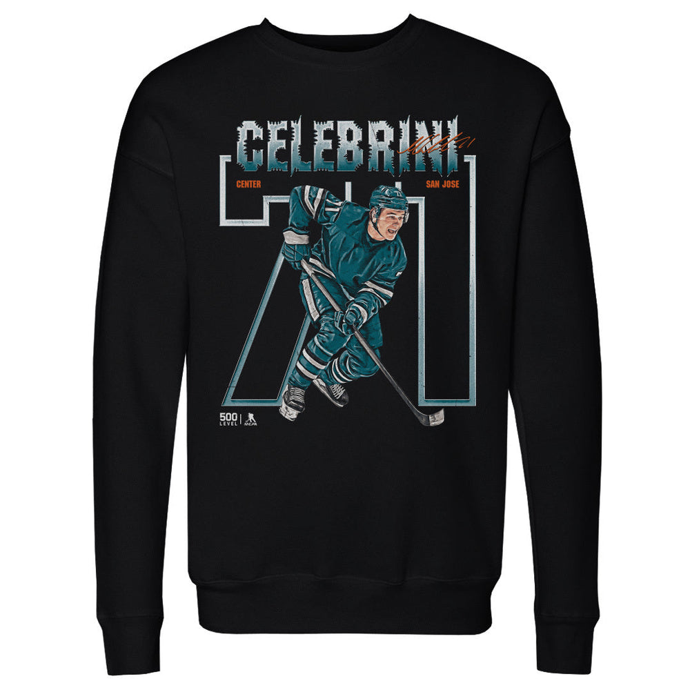 Macklin Celebrini San Jose Number Outline WHT (ONLINE ORDER ONLY)