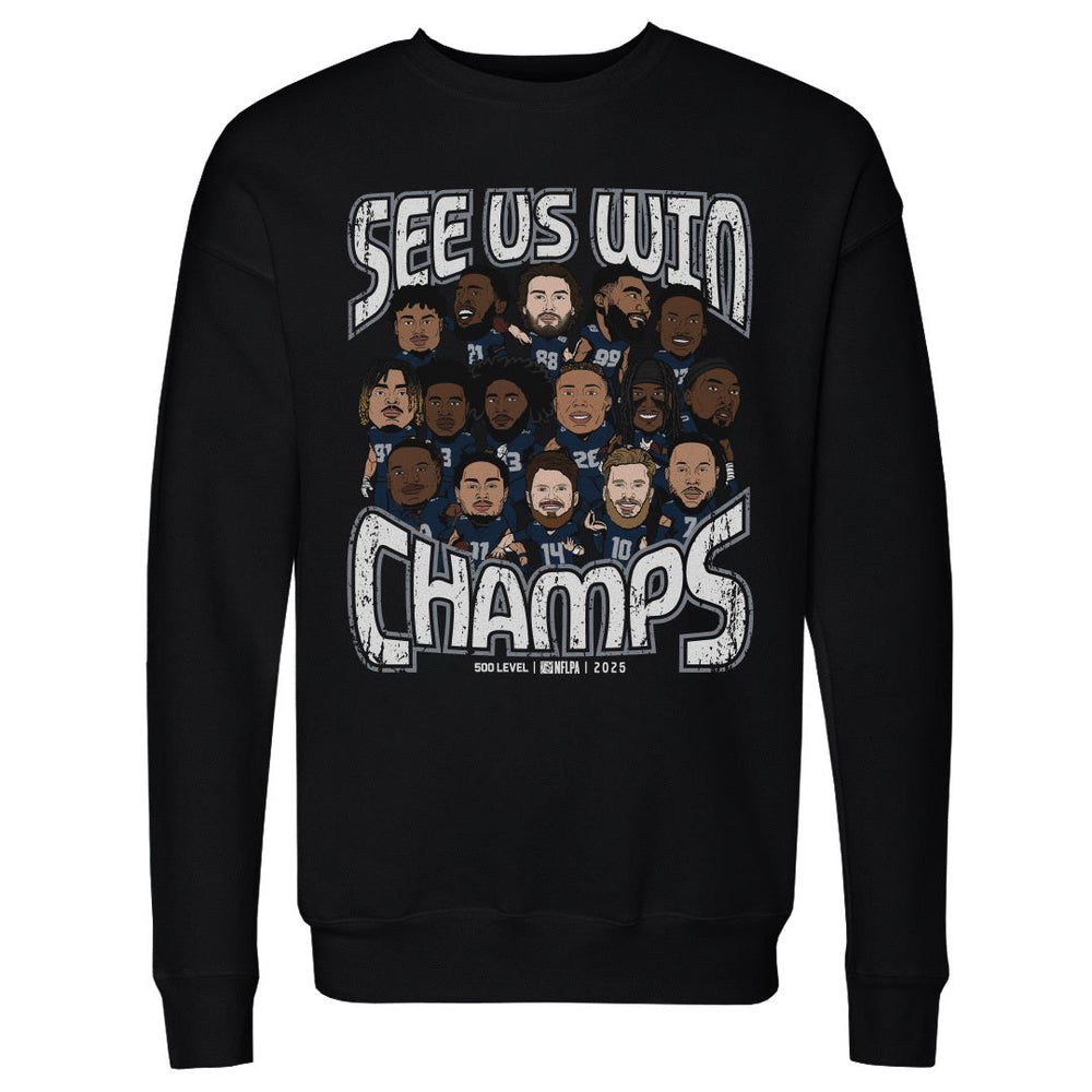 Seattle Football 2025 Champs Cartoon WHT (ONLINE ORDER ONLY)