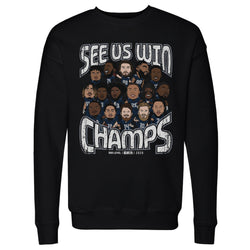 Seattle Football 2025 Champs Cartoon WHT (ONLINE ORDER ONLY)