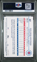 Graded 2024 Topps Pete Crow Armstrong #407 /399 Aqua Crackle Foil Board Rookie RC Baseball Card PSA 10 Gem Mint (ONLINE ORDER ONLY)