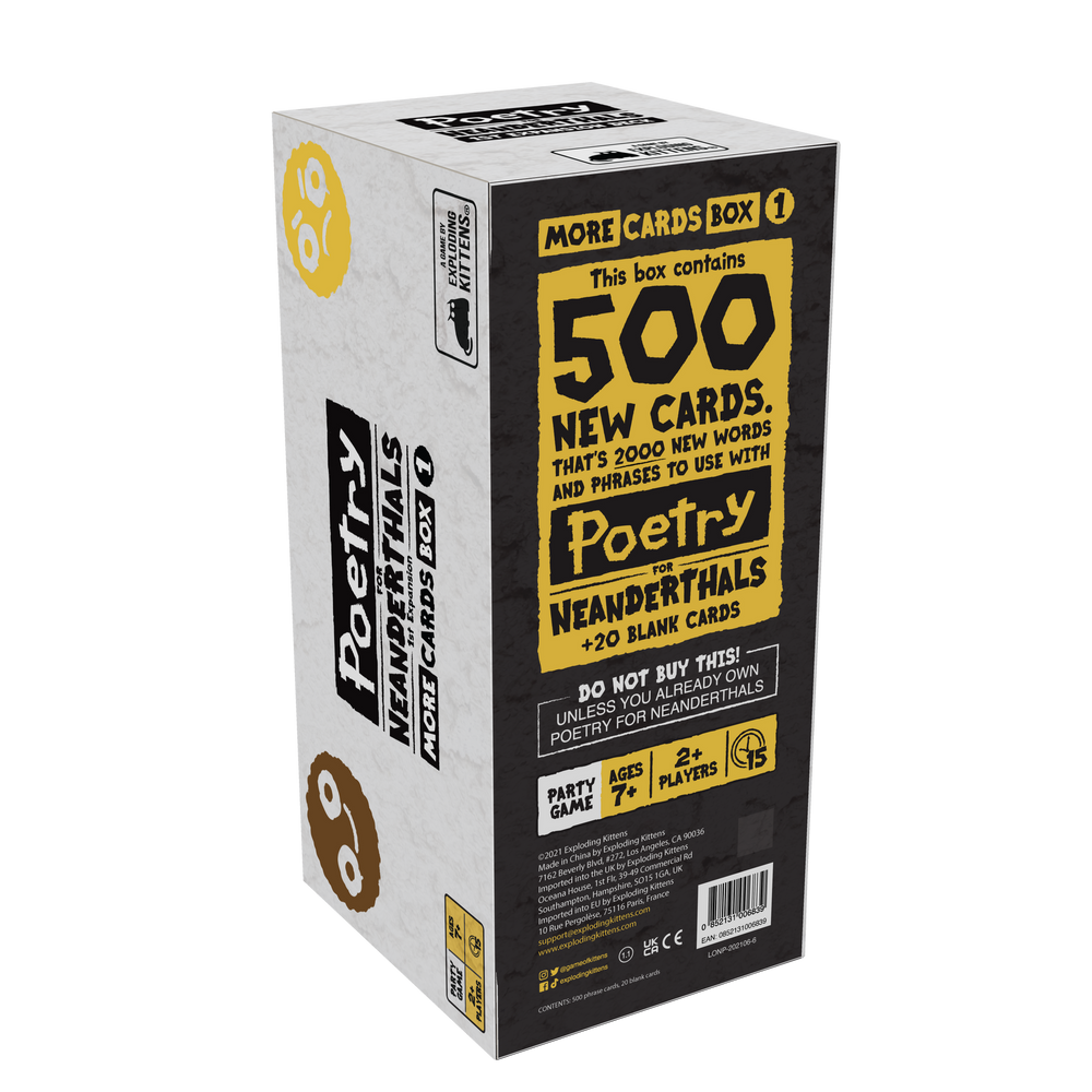 Poetry for Neanderthals: More Cards Box 1