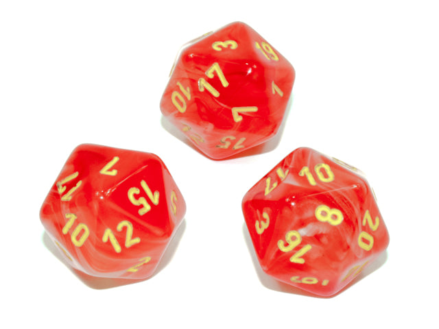 Single d20 Ghostly Glow™ Polyhedral Orange/yellow d20 (Sold per die) (Online Only)