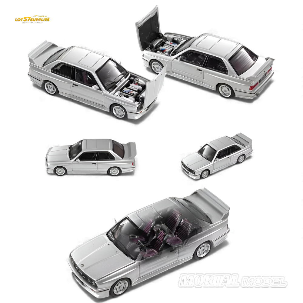 (Pre-Order) Mortal BMW E30 M3 Sedan - Silver Gray 1:64 (ONLINE ORDER ONLY)