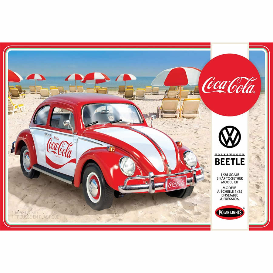 PLL960 VW Beetle Coca Cola 1/25 Scale Plastic Model Kit Polar Lights (ONLINE ORDER ONLY)