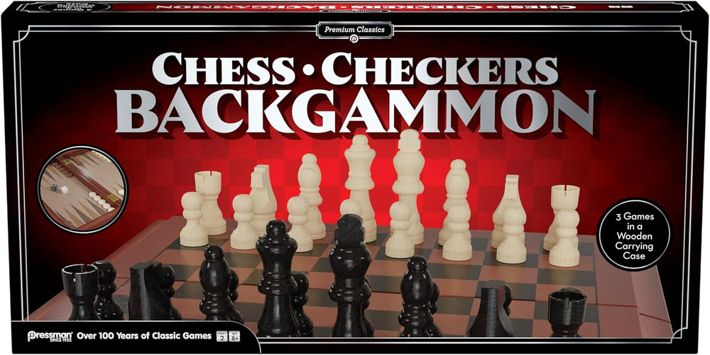 Pressman Premium Classics: Chess, Checkers, Backgammon