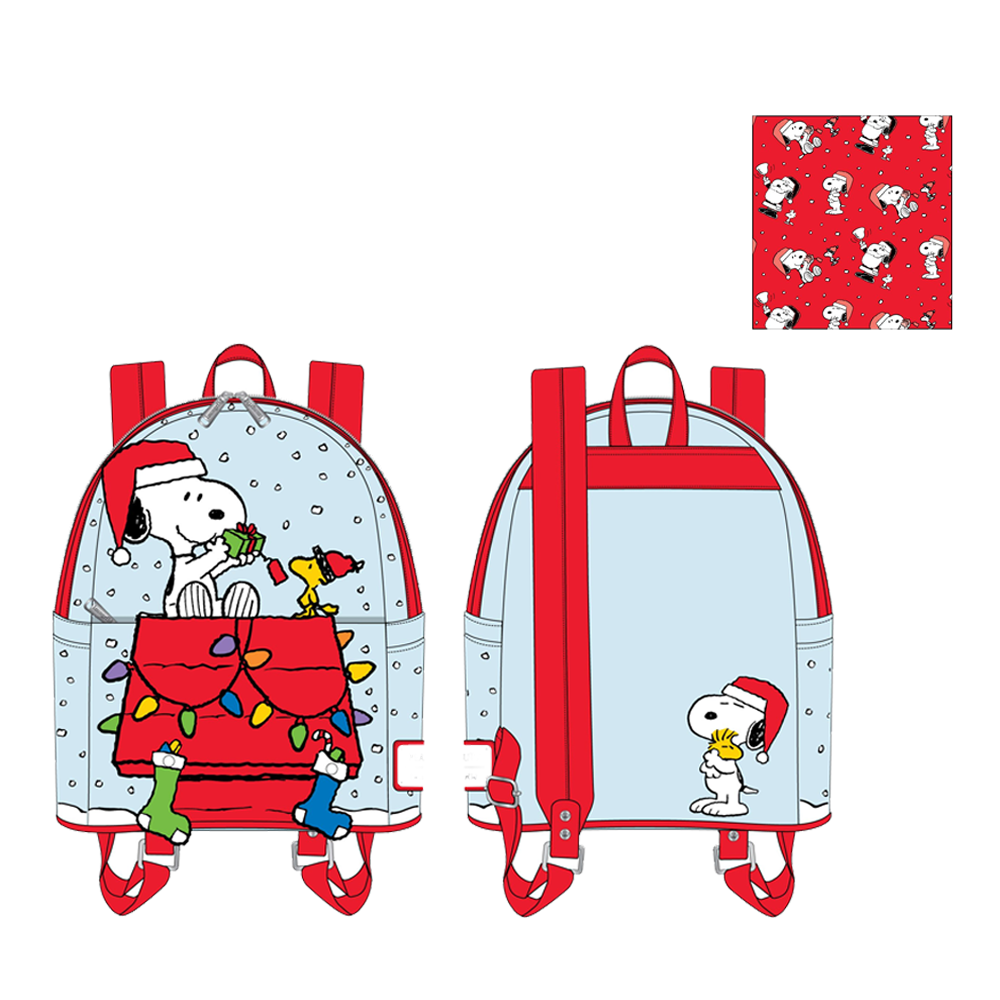 Loungefly: Peanuts Gift Giving Snoopy and Woodstock Mini Backpack (ONLINE ORDER ONLY)