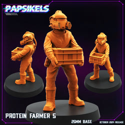 3D Printed Papsikels Protein Farmer Set October 2024 Cyberpunk 28mm 32mm (Online Only)