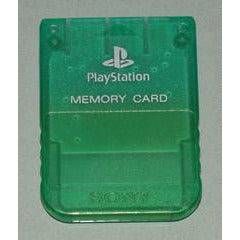 PS1 Memory Card [Clear Green] - PlayStation (Online Order Only)
