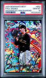 Graded 2024 Topps Bowmans Best Paul Skenes #BS2 Bowman Showpieces Mini Diamond Rookie RC Baseball Card PSA 10 Gem Mint