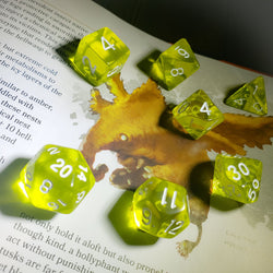Boon of the Celestial - 7 Piece DnD Dice Set | Acrylic RPG Gaming Dice (ONLINE ORDER ONLY)