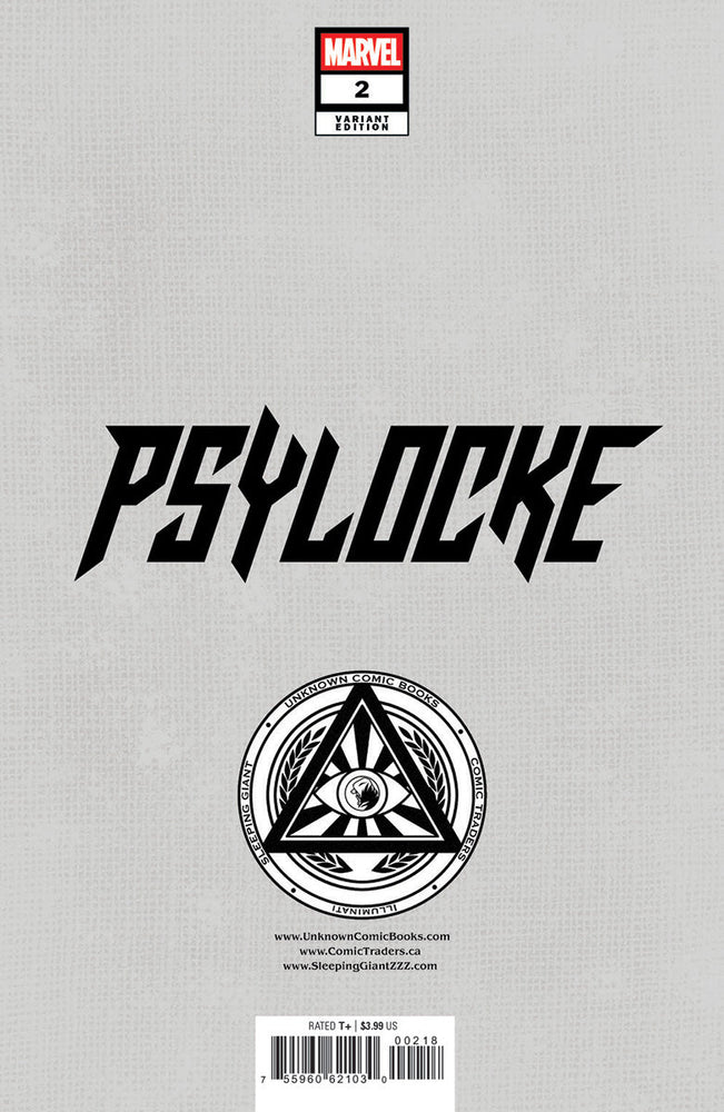 Psylocke #2 Unknown Comics Nathan Szerdy Exclusive Virgin Var (12/18/2024) (Online Only)