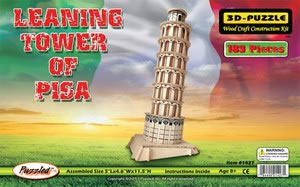 PUZ1427 Leaning Tower of Pisa 3D Wooden Puzzle by Puzzled Inc (ONLINE ORDER ONLY)