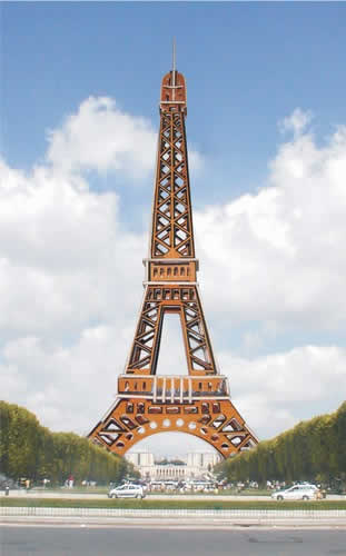 PUZC1418 Eiffel Tower 3D Puzzle Colored by Puzzled Inc (ONLINE ORDER ONLY)