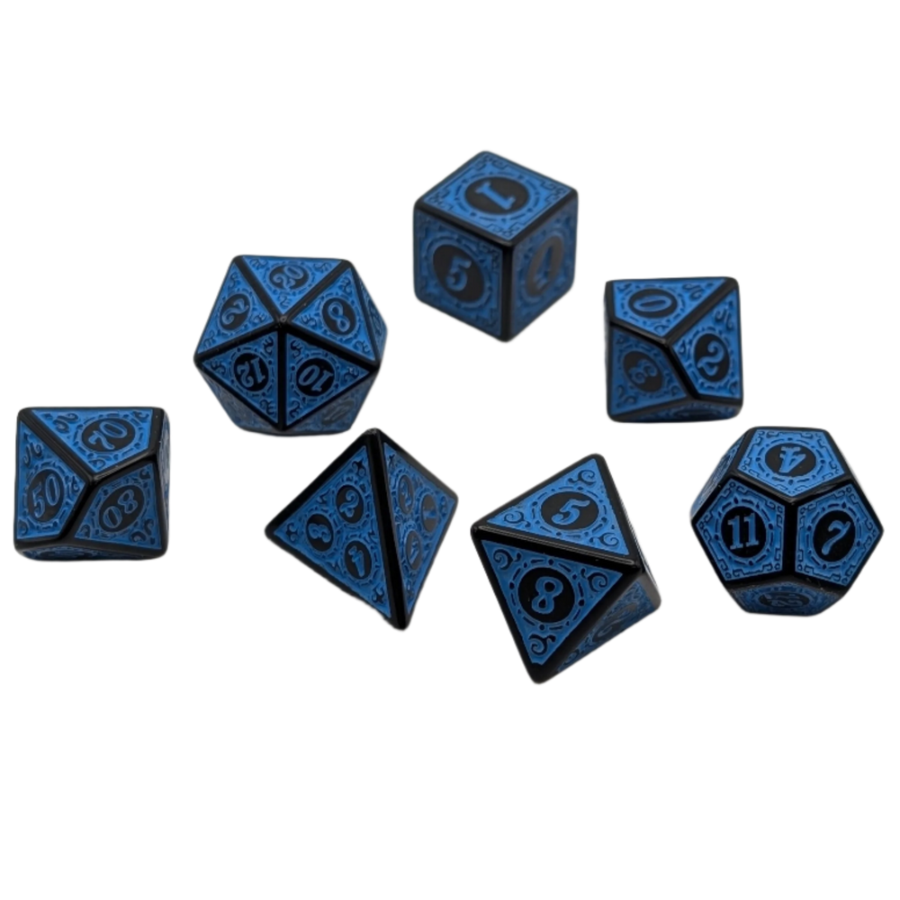 Enchanted Seas - 7 Piece DnD Dice Set | Acrylic RPG Gaming Dice (ONLINE ORDER ONLY)