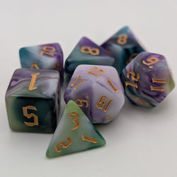 Siberian Iris - 7 Piece DnD Dice Set | Acrylic RPG Gaming Dice (ONLINE ORDER ONLY)