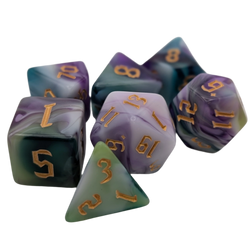 Siberian Iris - 7 Piece DnD Dice Set | Acrylic RPG Gaming Dice (ONLINE ORDER ONLY)