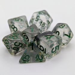 Shining Stars - 7 Piece DnD Dice Set | Acrylic RPG Gaming Dice (ONLINE ORDER ONLY)