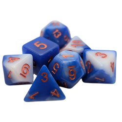 Sea and Sky- 7 Piece DnD Dice Set | Acrylic RPG Gaming Dice (ONLINE ORDER ONLY)