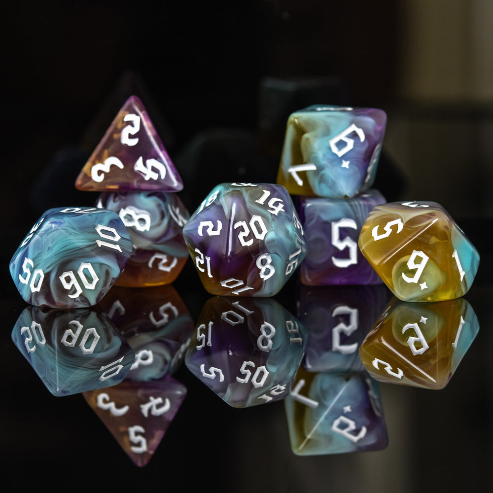 Pre-Order || Paladin Class Acrylic Dice Set