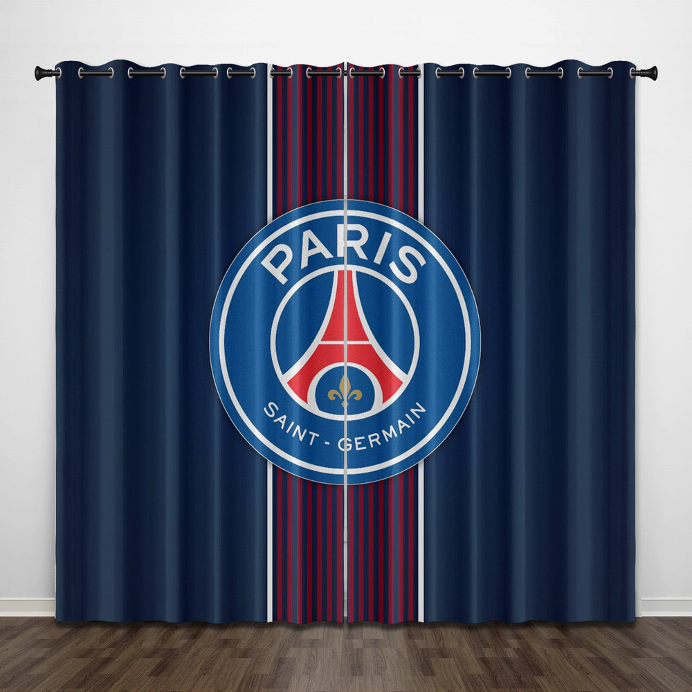 Paris Saint-Germain Football Club Curtains Pattern Blackout Window Drapes (Online Order Only)