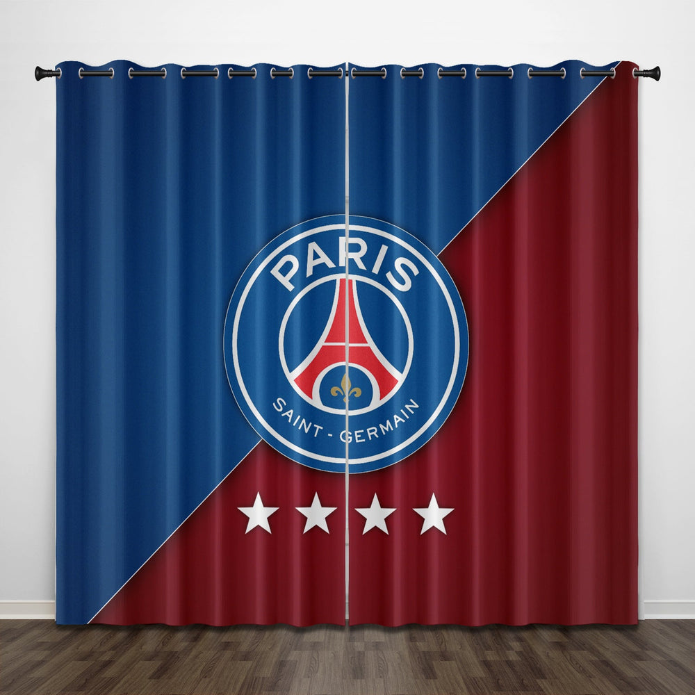 Paris Saint-Germain Football Club Curtains Pattern Blackout Window Drapes (Online Order Only)