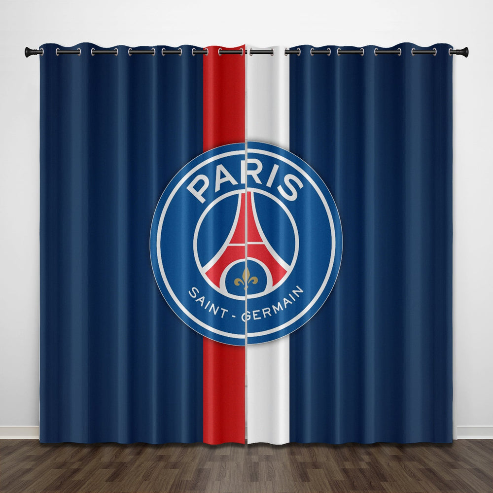 Paris Saint-Germain Football Club Curtains Pattern Blackout Window Drapes (Online Order Only)