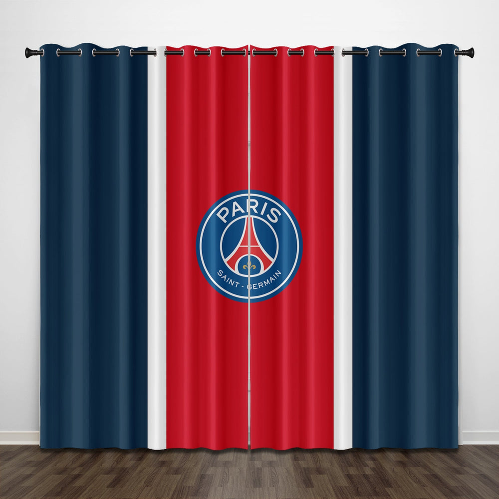 Paris Saint-Germain Football Club Curtains Pattern Blackout Window Drapes (Online Order Only)