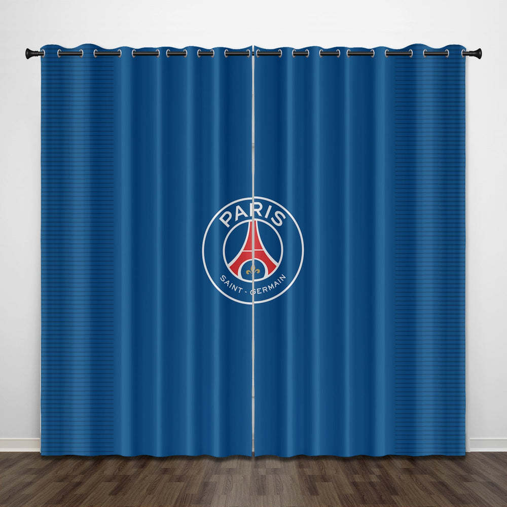 Paris Saint-Germain Football Club Curtains Pattern Blackout Window Drapes (Online Order Only)