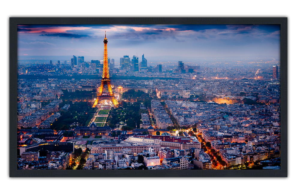 Professionally Framed Paris France Eiffel Tower Paris High-Resolution Panoramic Photo 12x22 Wall Art