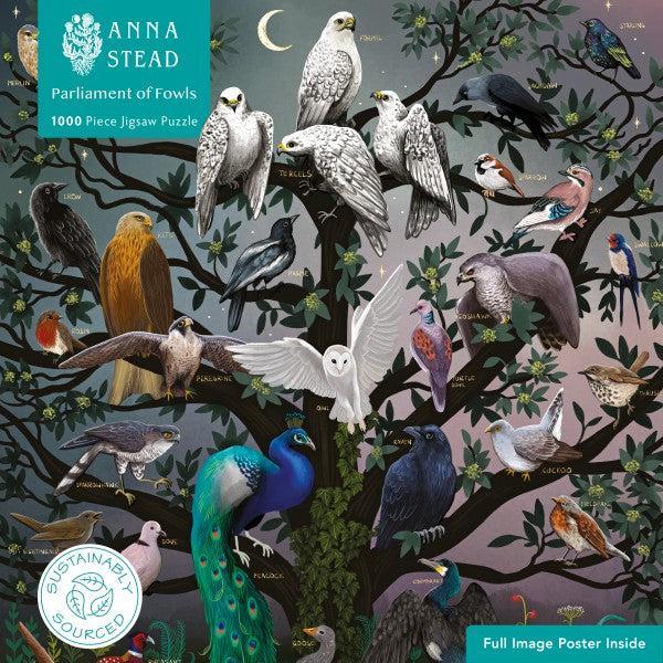 Parliament of Fowls by Anna Stead 1000 Piece Jigsaw Puzzle Flame Tree (ONLINE ORDER ONLY)