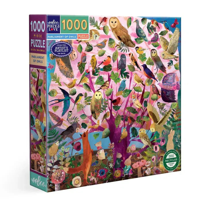 Parliament of Owls 1000 Piece Jigsaw Puzzle eeBoo (ONLINE ORDER ONLY)