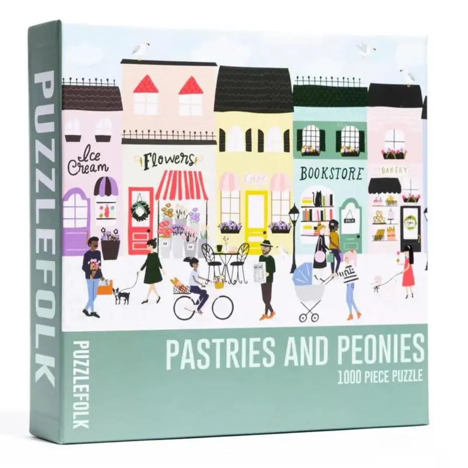 Pastries & Peonies 1000 Piece Jigsaw Puzzle PuzzleFolk (ONLINE ORDER ONLY)
