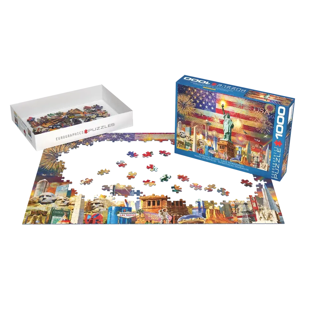 Patriotic Sights 1000 Piece Jigsaw Puzzle Eurographics (ONLINE ORDER ONLY)
