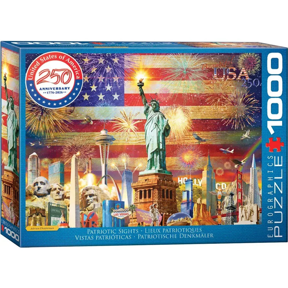 Patriotic Sights 1000 Piece Jigsaw Puzzle Eurographics (ONLINE ORDER ONLY)