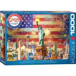 Patriotic Sights 1000 Piece Jigsaw Puzzle Eurographics (ONLINE ORDER ONLY)
