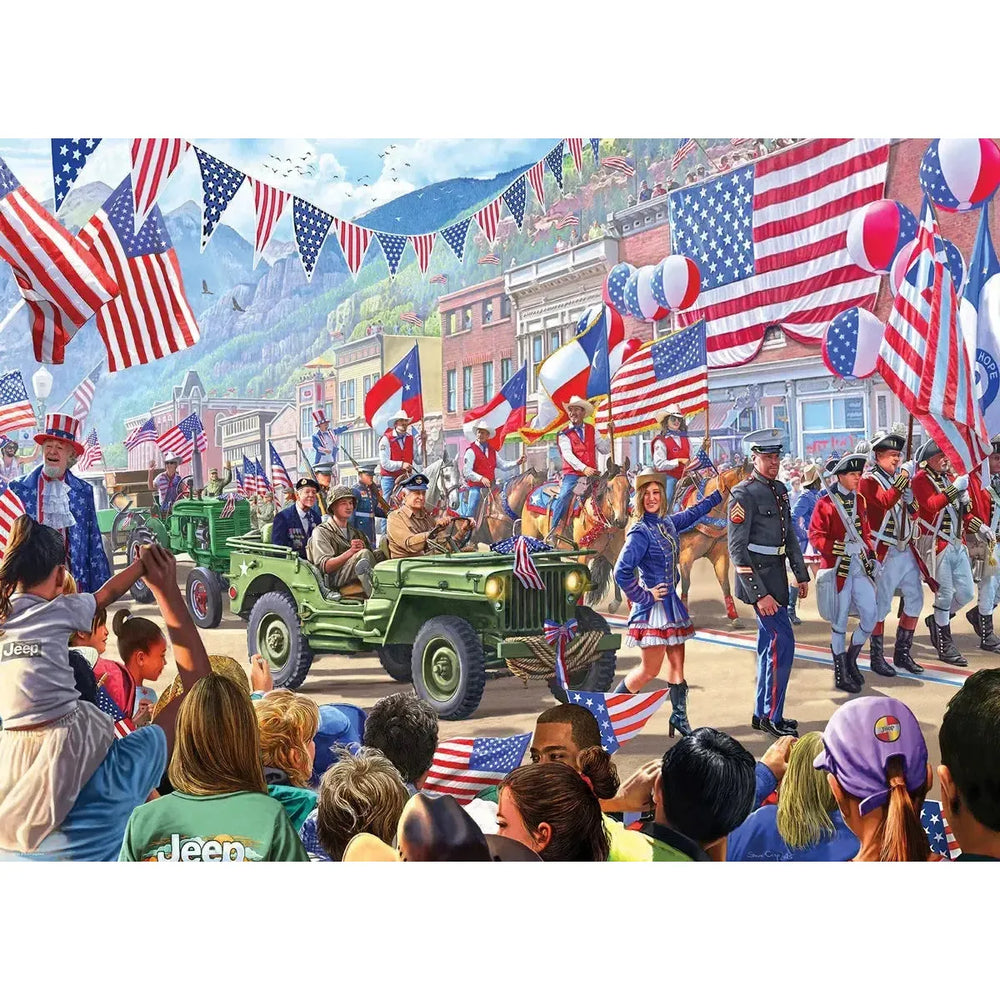 Patriots Parade Jeep 1000 Piece Jigsaw Puzzle Eurographics (ONLINE ORDER ONLY)