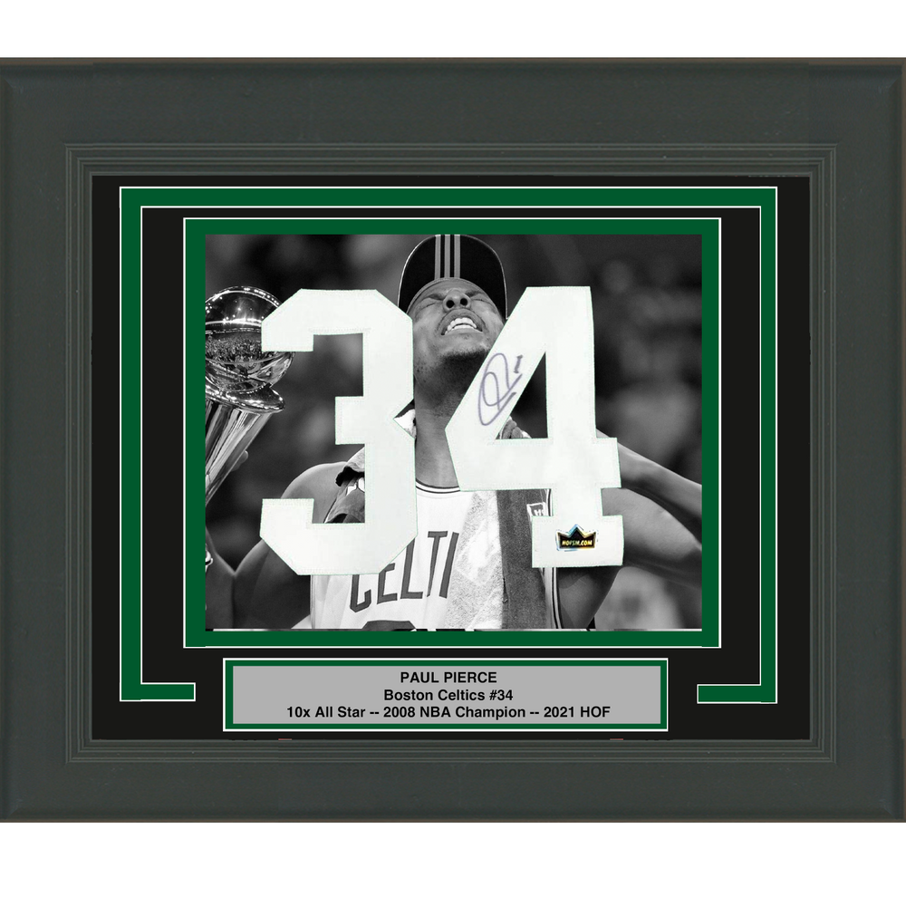 Framed Paul Pierce Facsimile Autographed Jersey Number 23x21 Boston Celtics Reprint Laser Auto Basketball Photo (ONLINE ORDER ONLY)