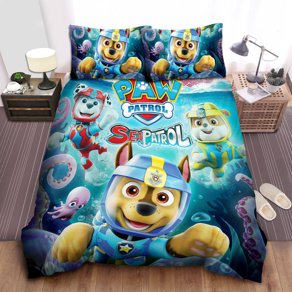 Paw Patrol Sea Patrol Ship And Octopus Bedding Set Duvet Covers Without Filler (ONLINE ORDER ONLY)