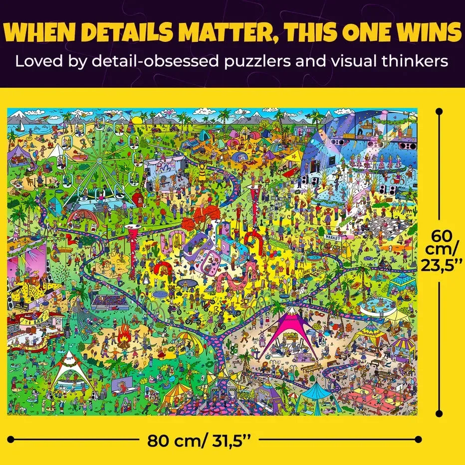 Pawchella Bash "Seek & See" 1000 Piece Jigsaw Puzzle Quokka