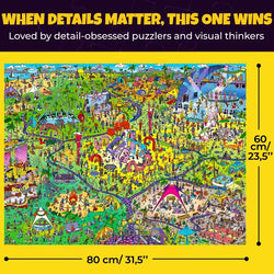 Pawchella Bash "Seek & See" 1000 Piece Jigsaw Puzzle Quokka